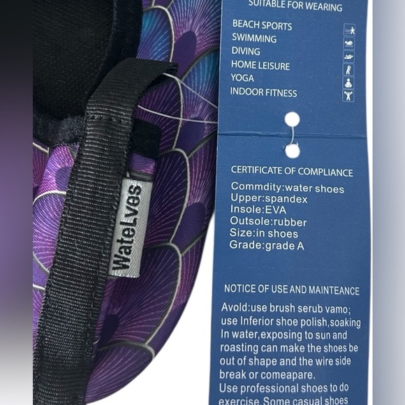 Water Shoes for Womens / Mens Barefoot Quick-Dry Aqua Socks for Beach Swim - NWT - Picture 9 of 11